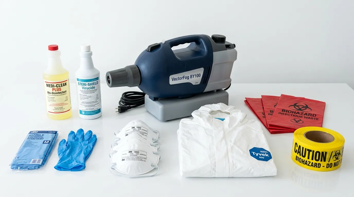 Professional biohazard remediation crew working in Roanoke Rapids